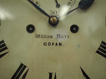 Antique Domed Top Walnut and Burr Walnut Clock By William Barr of Govan