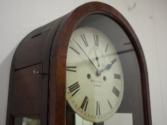 Antique Domed Top Walnut and Burr Walnut Clock By William Barr of Govan