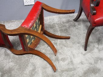 Antique Set of 8 Scottish Regency Mahogany Dining Chairs