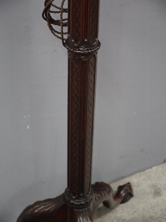 Antique Chippendale Style Mahogany Lamp