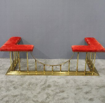 Large Brass Club Fender with Red Velvet