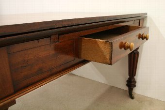 Antique Mahogany Library Table or Pull Out Table after Gillows of Lancaster