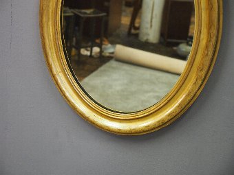 Antique Irish Oval Gilded Mirror