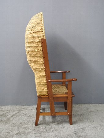 Antique Scottish Oak Hooded Orkney Chair