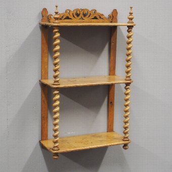  Oak 3 Tier Wall Shelf