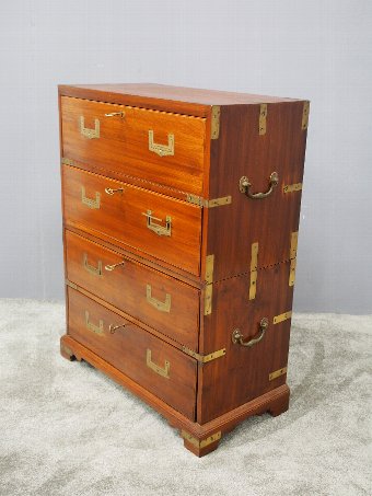 Antique Handmade Military Secretaire Chest of Drawers
