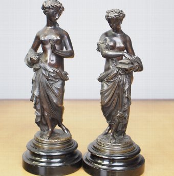 Pair of Classical Inspired Bronze Figures