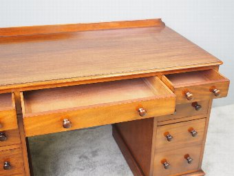 Antique Victorian Mahogany Desk by Edwards and Roberts