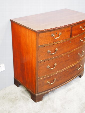 Antique Neat Mahogany Bow Front Chest of Drawers