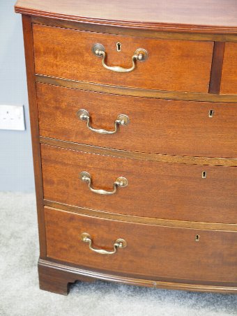 Antique Neat Mahogany Bow Front Chest of Drawers