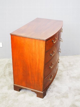 Antique Neat Mahogany Bow Front Chest of Drawers