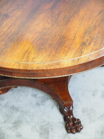 Antique Regency Brass Inlaid Rosewood Centre Table
