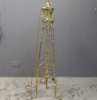 Victorian Cast Brass Lamp