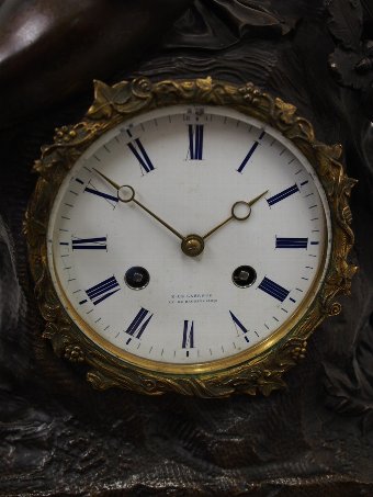 Antique French Bronze Mantel Clock