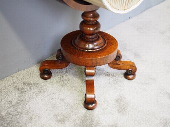 Antique Victorian Rosewood Dropleaf Work Table