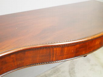Antique George III Serpentine Mahogany Hall or Serving Table