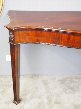 Antique George III Serpentine Mahogany Hall or Serving Table