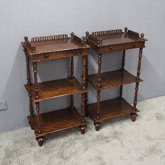 Pair of 3 Tier Side Tables or Lamp Stands