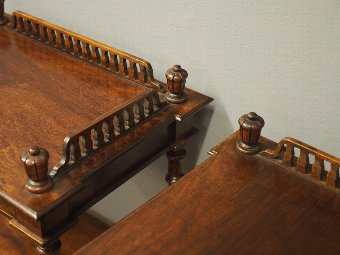 Antique Pair of 3 Tier Side Tables or Lamp Stands