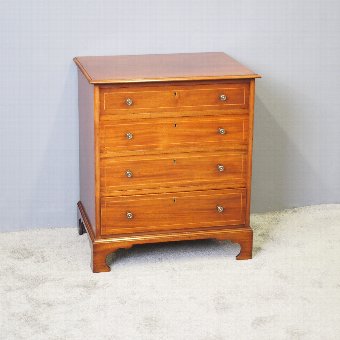 Small Georgian Style Inlaid Mahogany Chest of Drawers