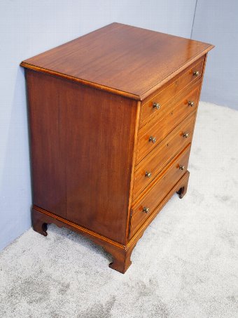 Antique Small Georgian Style Inlaid Mahogany Chest of Drawers
