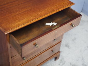 Antique Small Georgian Style Inlaid Mahogany Chest of Drawers