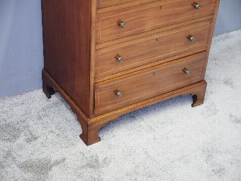 Antique Small Georgian Style Inlaid Mahogany Chest of Drawers