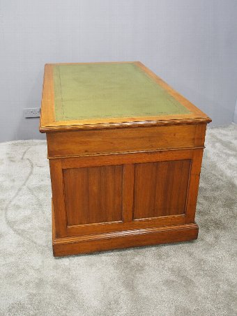 Antique Large Edwardian Walnut Pedestal Desk