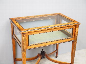 Antique  Victorian Marquetry Inlaid Rosewood Bijouterie Table
