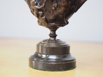 Antique Pair of Bronze Urns