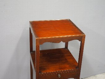 Antique George III Mahogany Bedside Table or Lamp Stand
