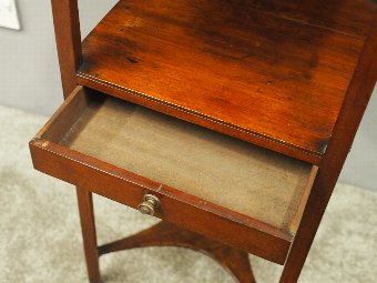 Antique George III Mahogany Bedside Table or Lamp Stand