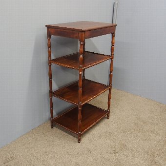 Victorian Biedermeier Mahogany 4 Tier Whatnot