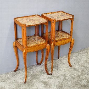 Pair of Marble Top Bedsides by Morison and Co of Edinburgh