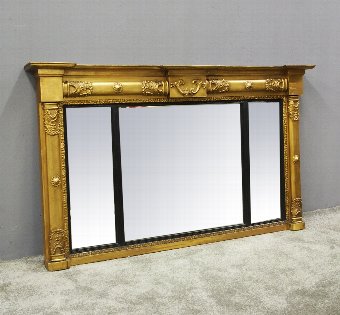 William IV Gilt Triptych Overmantel Mirror