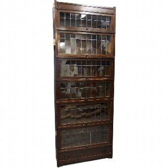 Tall Oak Sectional Bookcase by Globe Wernicke