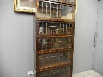 Antique Tall Oak Sectional Bookcase by Globe Wernicke
