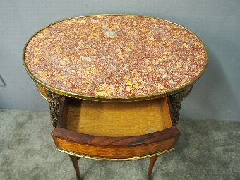 Antique French 2 Tier Oval Occasional Table