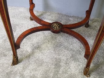 Antique French Walnut and Kingwood Shaped Occasional Table