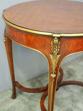 Antique French Walnut and Kingwood Shaped Occasional Table