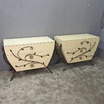 Pair of Fossilized Stone Commodes