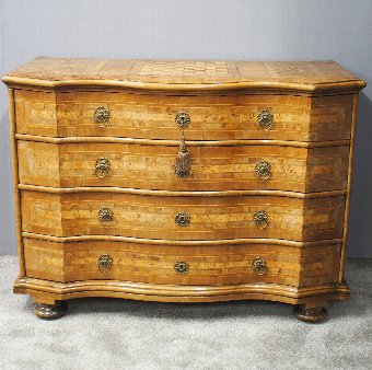 Northern Italian Serpentine Walnut Commode