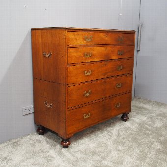 Victorian Mahogany Military Chest of Drawers