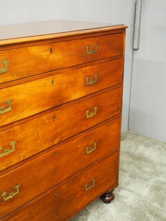 Antique Victorian Mahogany Military Chest of Drawers