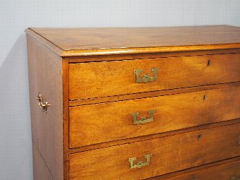 Antique Victorian Mahogany Military Chest of Drawers