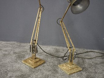 Antique Pair of Adjustable Desk Lamps