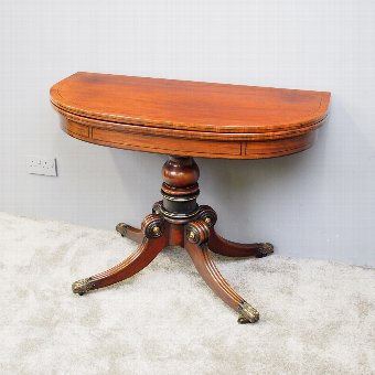 Scottish Mahogany D Shaped Card Table