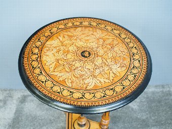 Antique Hand Painted Aesthetic Movement Occasional Table