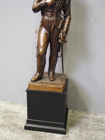 Antique Belgian Bronze Figure of a Grenadier