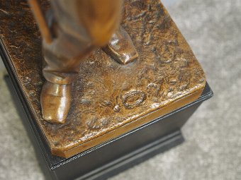 Antique Belgian Bronze Figure of a Grenadier